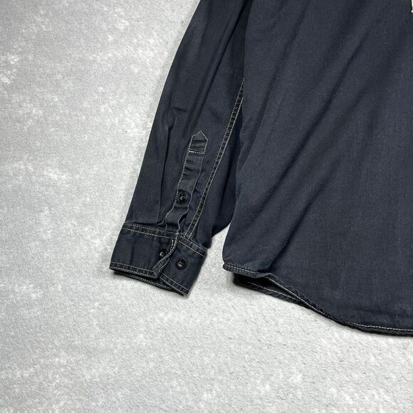 HARLEY DAVIDSON Classic Eagle EMBROIDERED Garage Shirt Men’s 2XL Long Sleeve - Picture 3 of 14